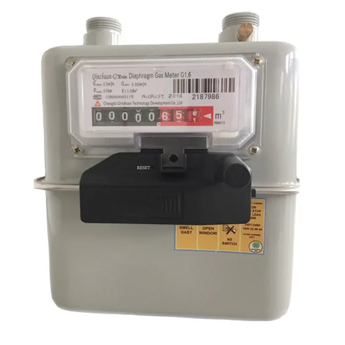 G1.6 AMR diafragma draadloze membraan gas meter auto lezen gas meter