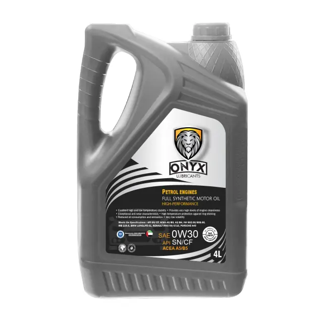 ONYX-aceite de motor de gasolina, accesorio totalmente sintético SAE 0W30 SN A3/B3 de alta potencia y rendimiento extra protector respetuoso con el medio ambiente