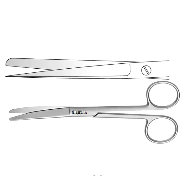 GRAZIL Operating Scissors SHARP/BLUNT Curved 14CM The Basis of Surgical Instruments Japanese Stainless Steel Class I PK