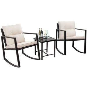 STEEL 3PC ROCKING CHAIR FURNITURE <strong>SETS</strong> - BSCI FACTORY - Product Image 1