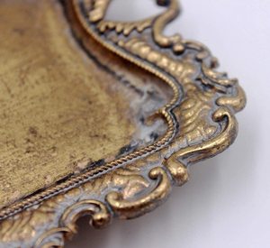 DesignerGold圆形托盘、金属展示板、DecorativeStorage组织器服务托盘珠宝/化妆品/厨房餐具2 - Product Image 3