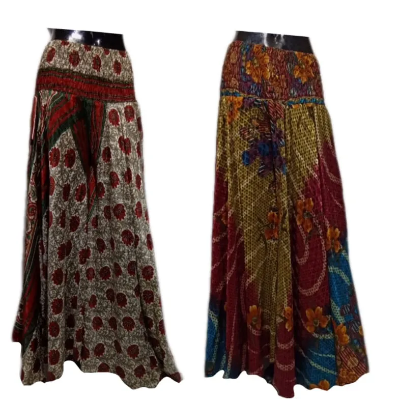 Calças femininas estilo boêmio, calças casuais, cintura alta, harém, soltas, para festival de boho, 2020