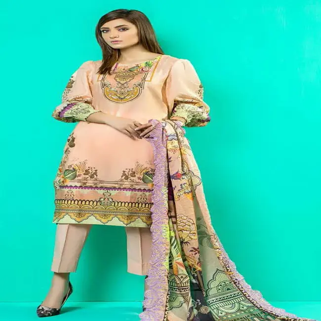 Setelan Potong Rumput Pakistan/Dress Musim Panas/Baju Musim Panas Wanita