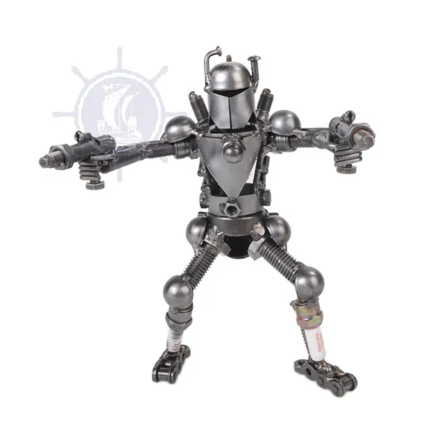 Oyuncak Robot Metal katı Metal Robocop poz 1 - 17L * 14W * 21H
