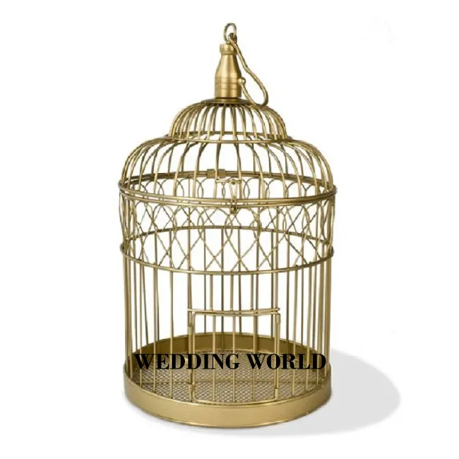 Wire Mesh Cage For Parrots And Birds Gold Finished Custom Size Classic Bird Cage Hot Sale Luxury Wire Bird Cage At Best Price