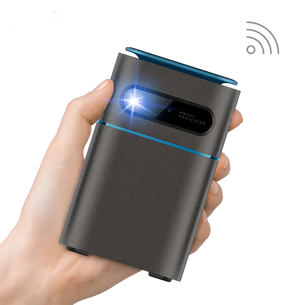 [HOT HOT Mini Portable Pico DLP HD Projector] High Brightness Full HD DLP Tech WiFi Pocket Home Projector for Home Use