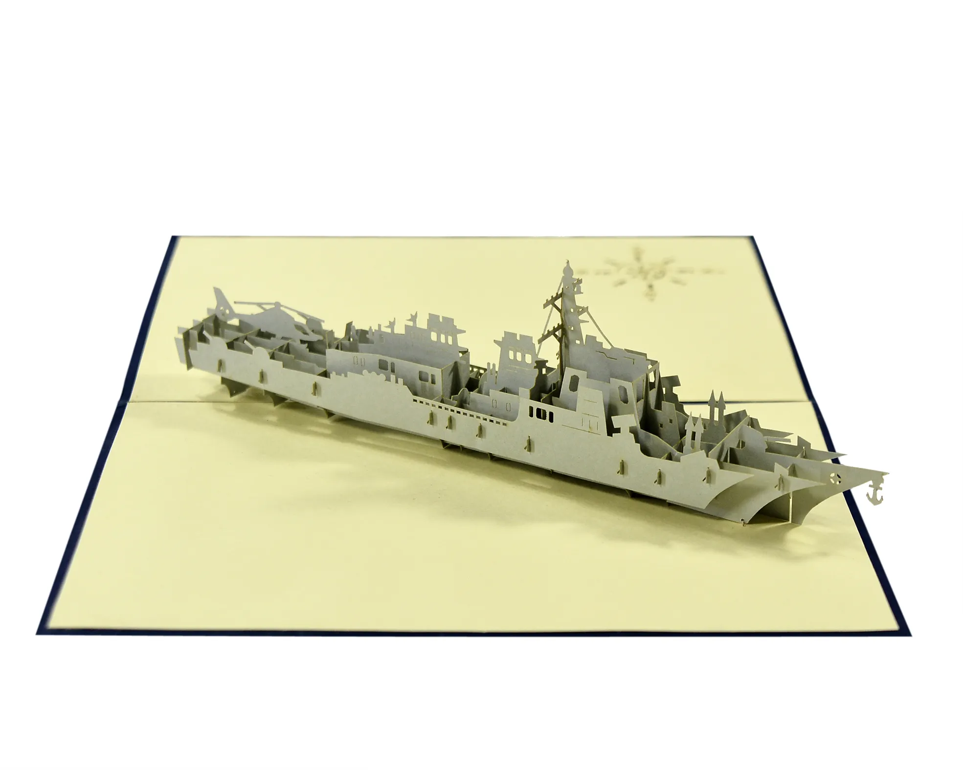 3D Popup Model Detailliertes Schlacht schiff-3D Pop Up Karten für Geschenk karte auf Holliday oder Geburtstags karte