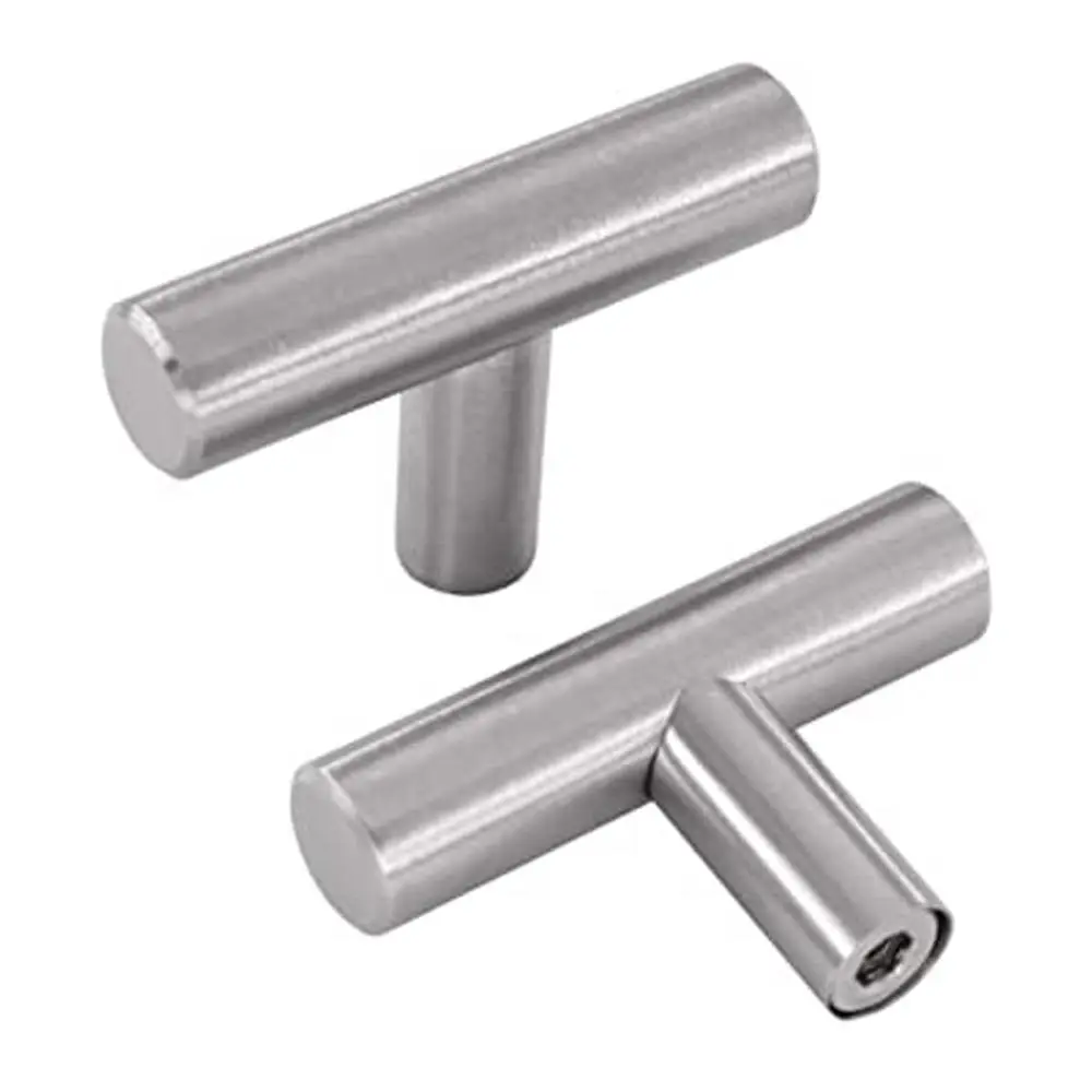 Nickle Plated Aluminium T Shape Kitchen Cabinet Door and Drawer Handle Made In India