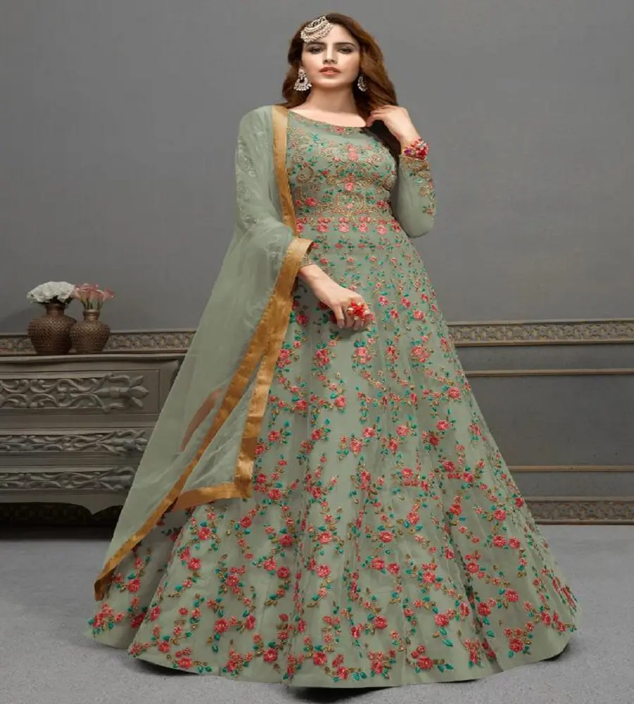Bruids Jurk Werk Anarkali Kurti Chiridar Pak/Indian Pakistaanse Zware Borduurwerk Nieuwste 2021 Designer Pakistaanse Bruiloft Vrouwen