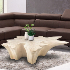 Ağartılmış tam beyaz tik güdük yıldız tik kök sehpa endonezya tik ağacı yıldız sehpa - Product Image 1