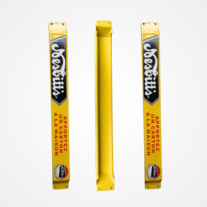 Boyalı teknik ve kabartma baskı itme çubuğu tarzı ile açık reklam Metal plaka işaretleri - Product Image 3
