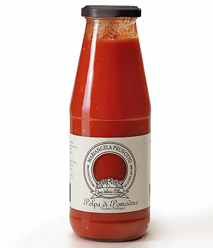 Salsa di pasta di pomodoro tritata fresca biologica di alta qualità made in Italy vaso di vetro 690 g a base di pomodoro fresco