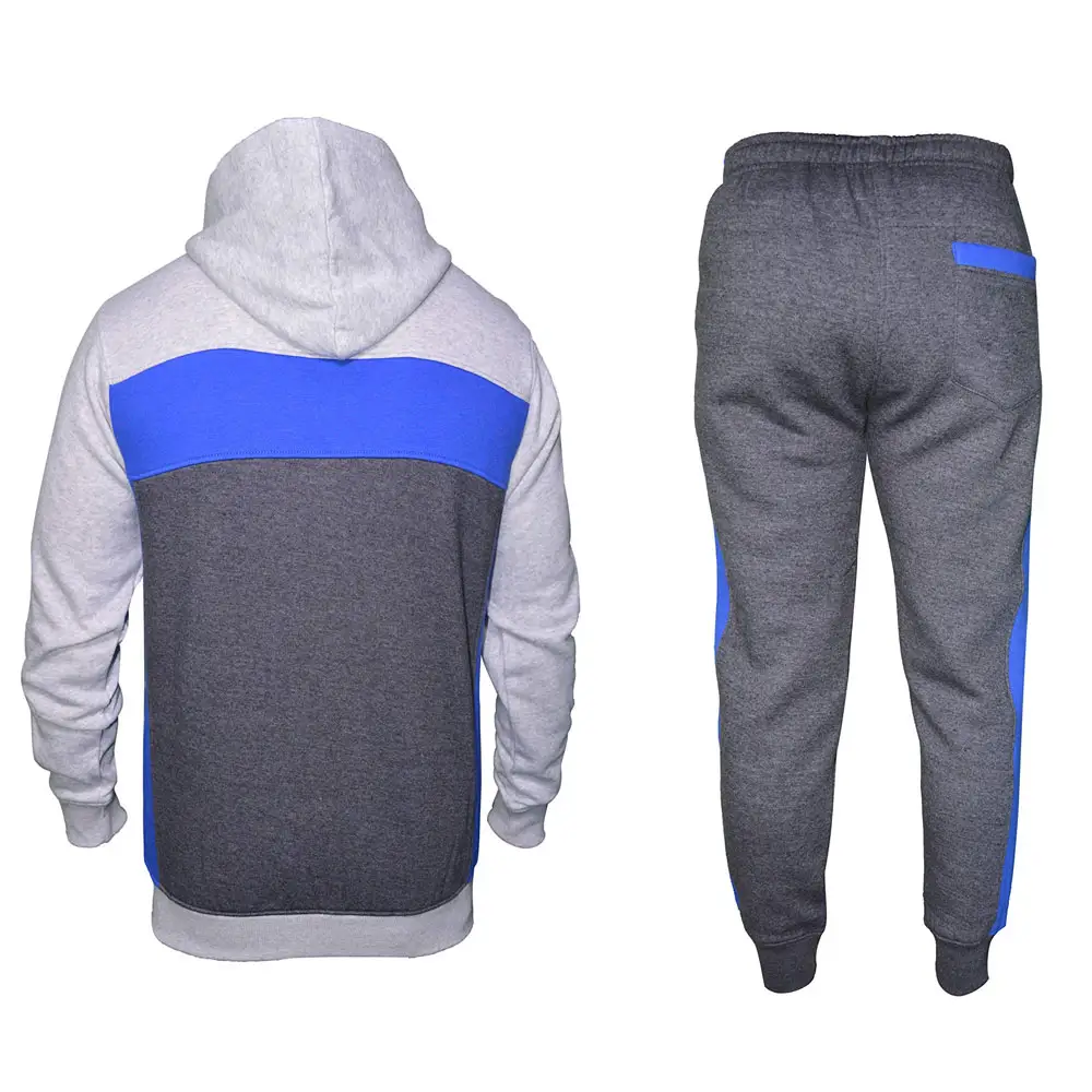 Üretim özel tasarım spor giyim slim fit eşofman hoodie ceket ve pantolon erkekler için