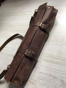 Premium Quality <strong>16</strong> Pockets Large Leather Knife Roll, Leather Chef <strong>Bag</strong>, <strong>Tool</strong> Roll - Product Image 2