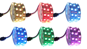 Светодиодная лента RGB с магнитным креплением, полный комплект для корпуса компьютера, интерфейса питания SATA, фиксируется на магните, цветной пульт дистанционного управления - Product Image 5