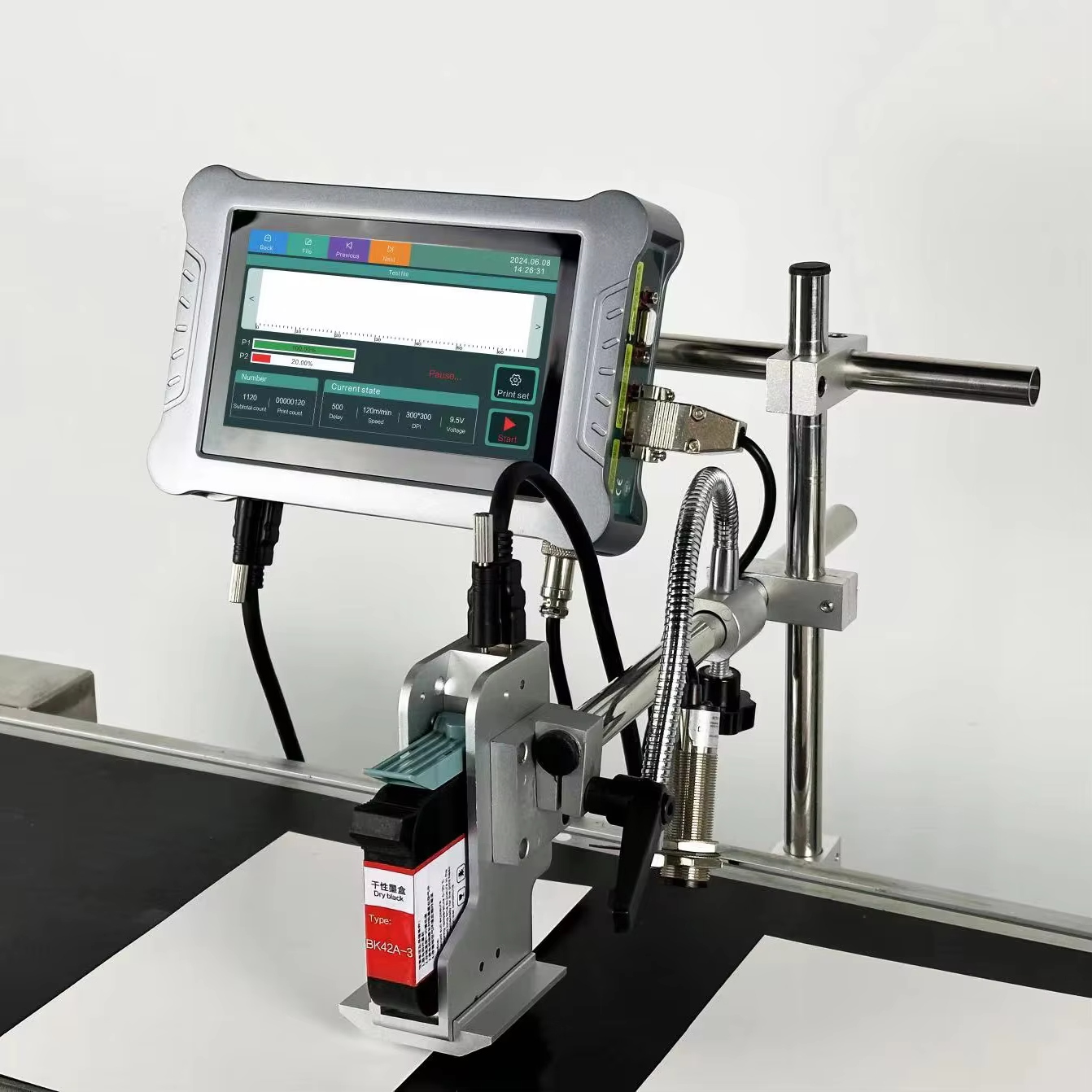 Barcode QR code expiry date batch number coding printer