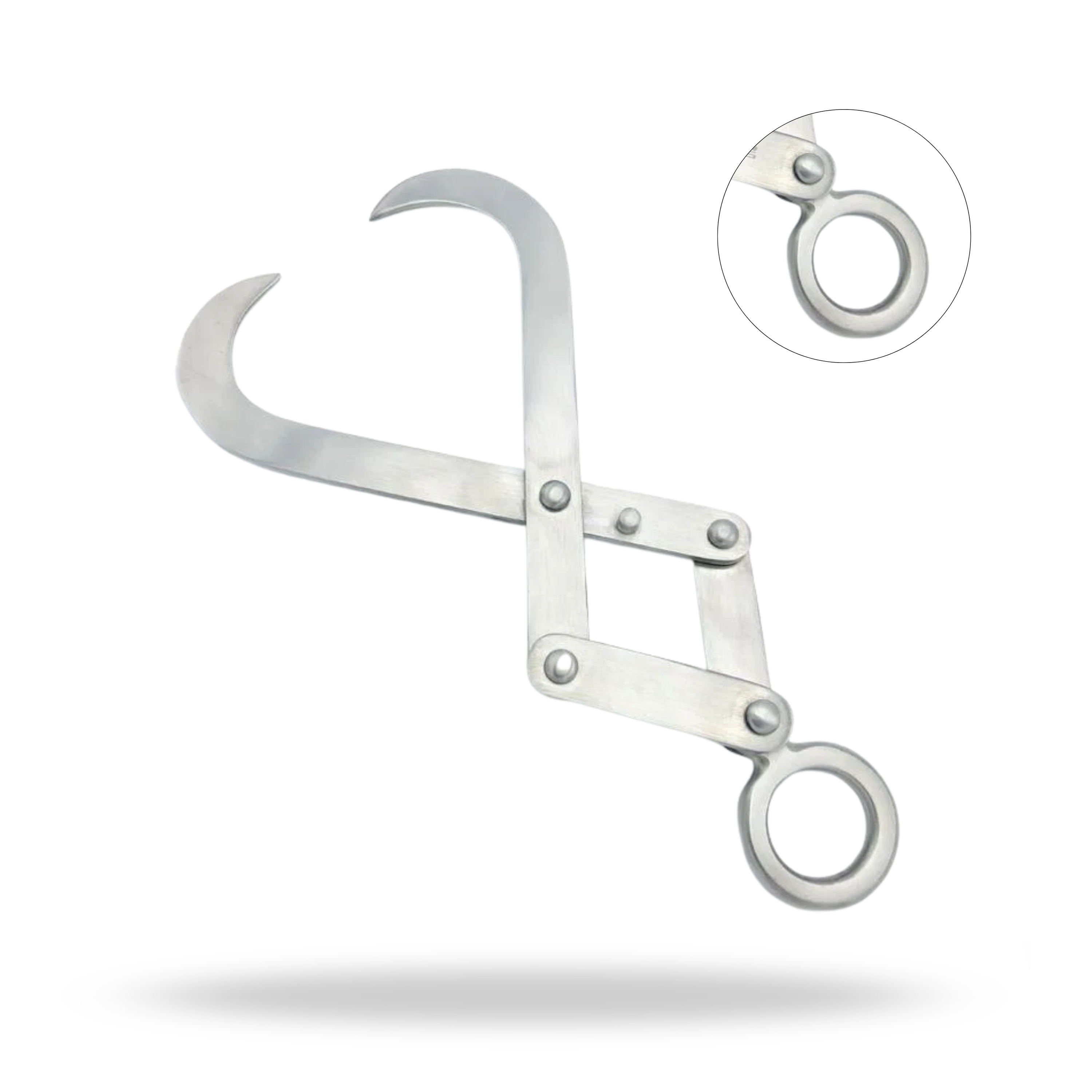 large animal obstetric hook with movable ring