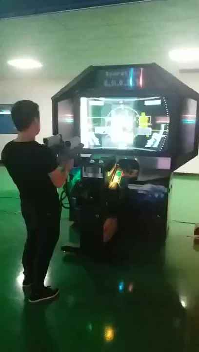 Simulador Arcade Electronic Coin Operation do tiro da arma do jogo de vídeo  de 2 jogadores