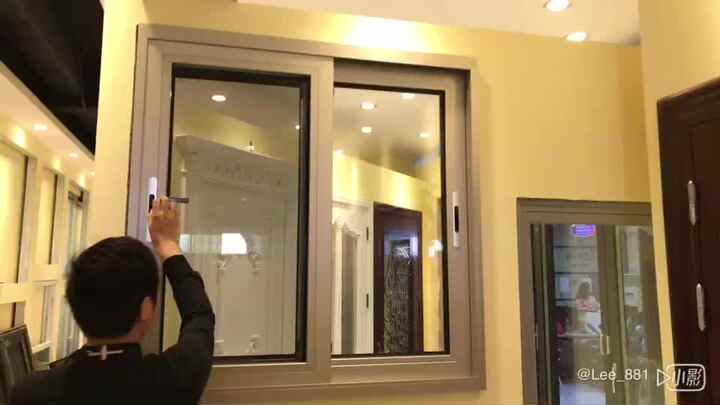 Powder coated office interior aluminium frame sliding glass window ...