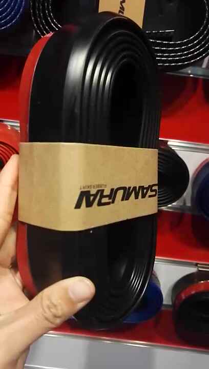 8FT Universal JDM Style Bumper Lip Splitter - Black & Red Rubber Trim For Cars, Trucks, SUVs