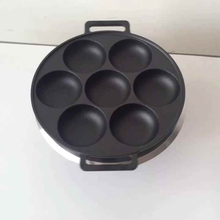 DENURA Anti -aanbak Pan, Houten Handvat Binaurale Gietijzeren Koekenpan Vaatwasmachineveilige Potten En Pannen Comfortgreepgreep Koekenpan Frituren Gemaakt Zonder Zonder Pfoa Size 29cm
