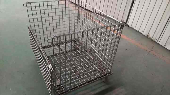 Heavy Duty Galvanized Metal Wire Mesh Storage Baskets for Warehouse Racking
