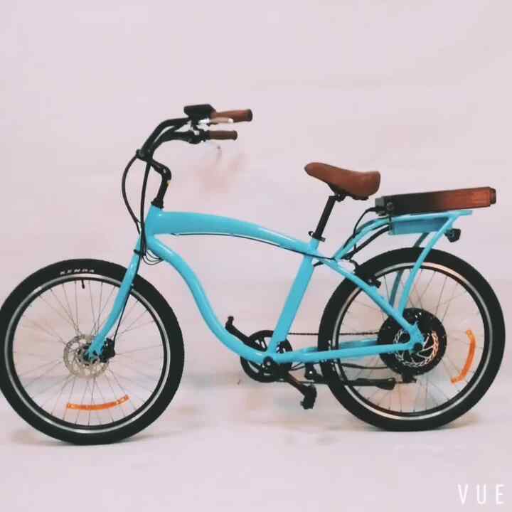 48V 500W 26 Inch Touring Utility Carbon Beach Lowrider Bike in Electric  Bicycle