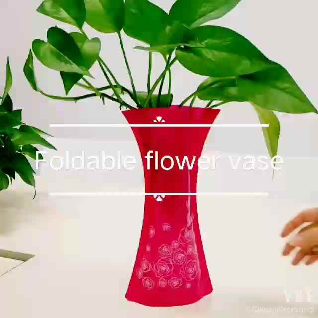 Ecofriendly Pvc Collapsible Plastic Foldable Flower Vase