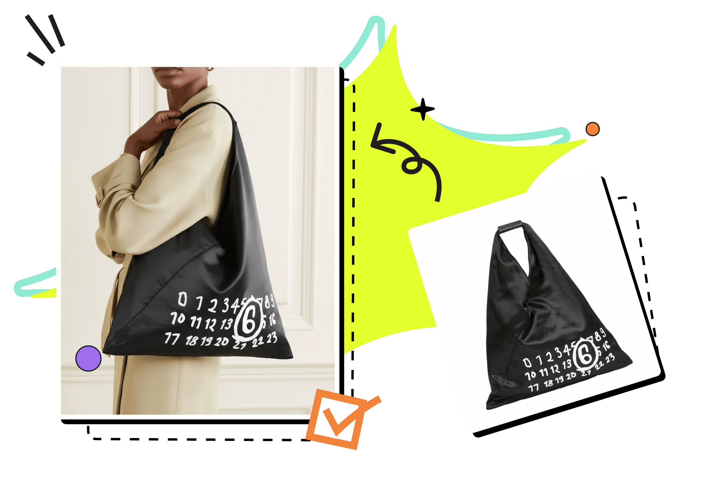 Реалистичная виртуальная примерка сумок, студия не требуется