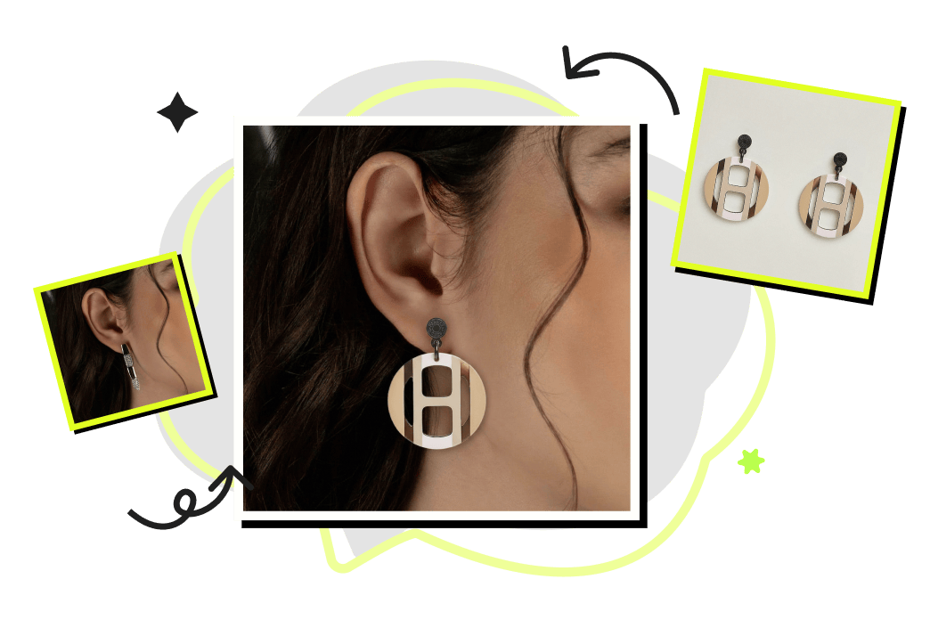 Présentez Votre Collection Complète de Boucles d'Oreilles sur Divers Mannequins