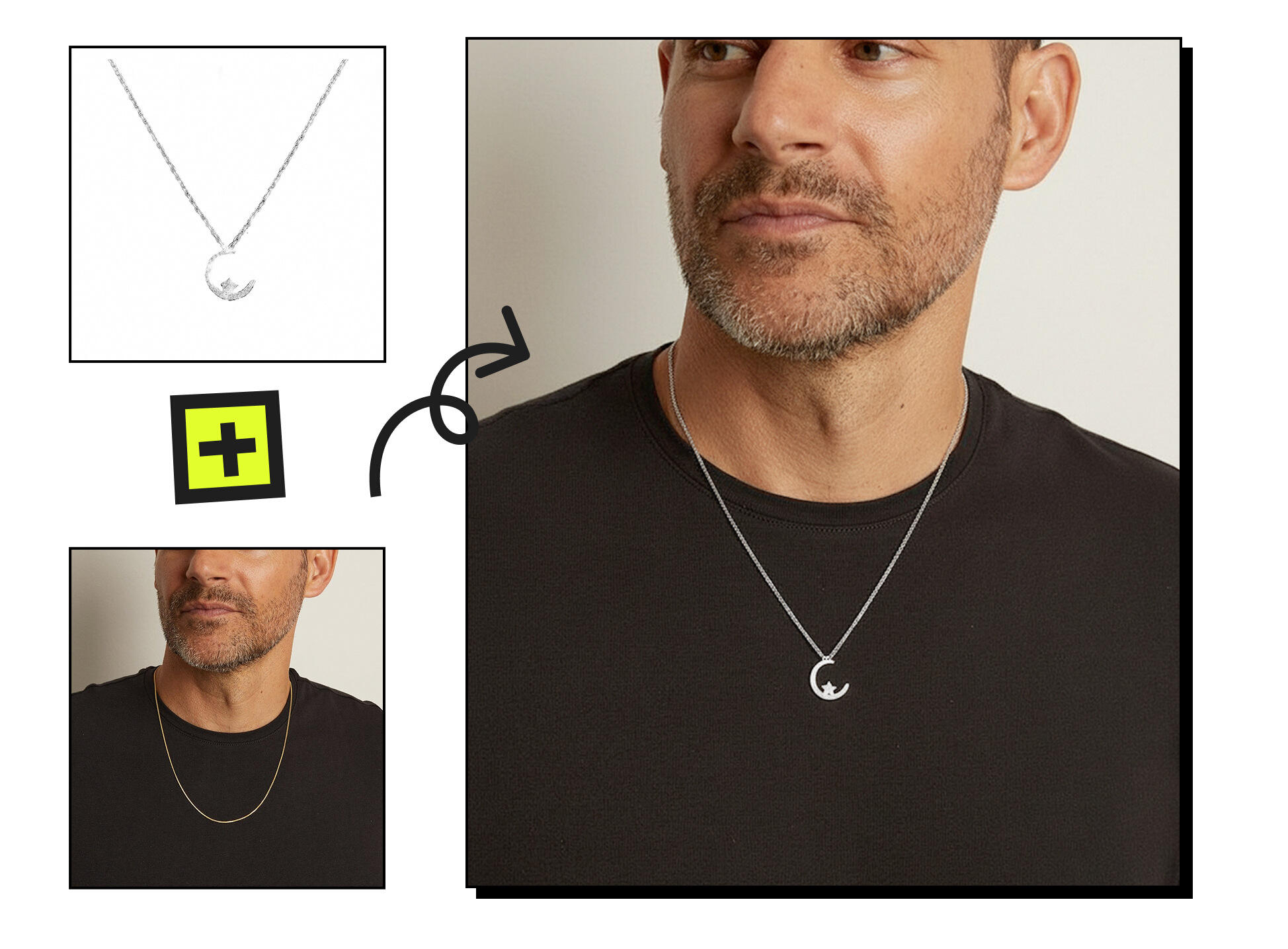 Визуализатор размера ожерелья и примерки на модели