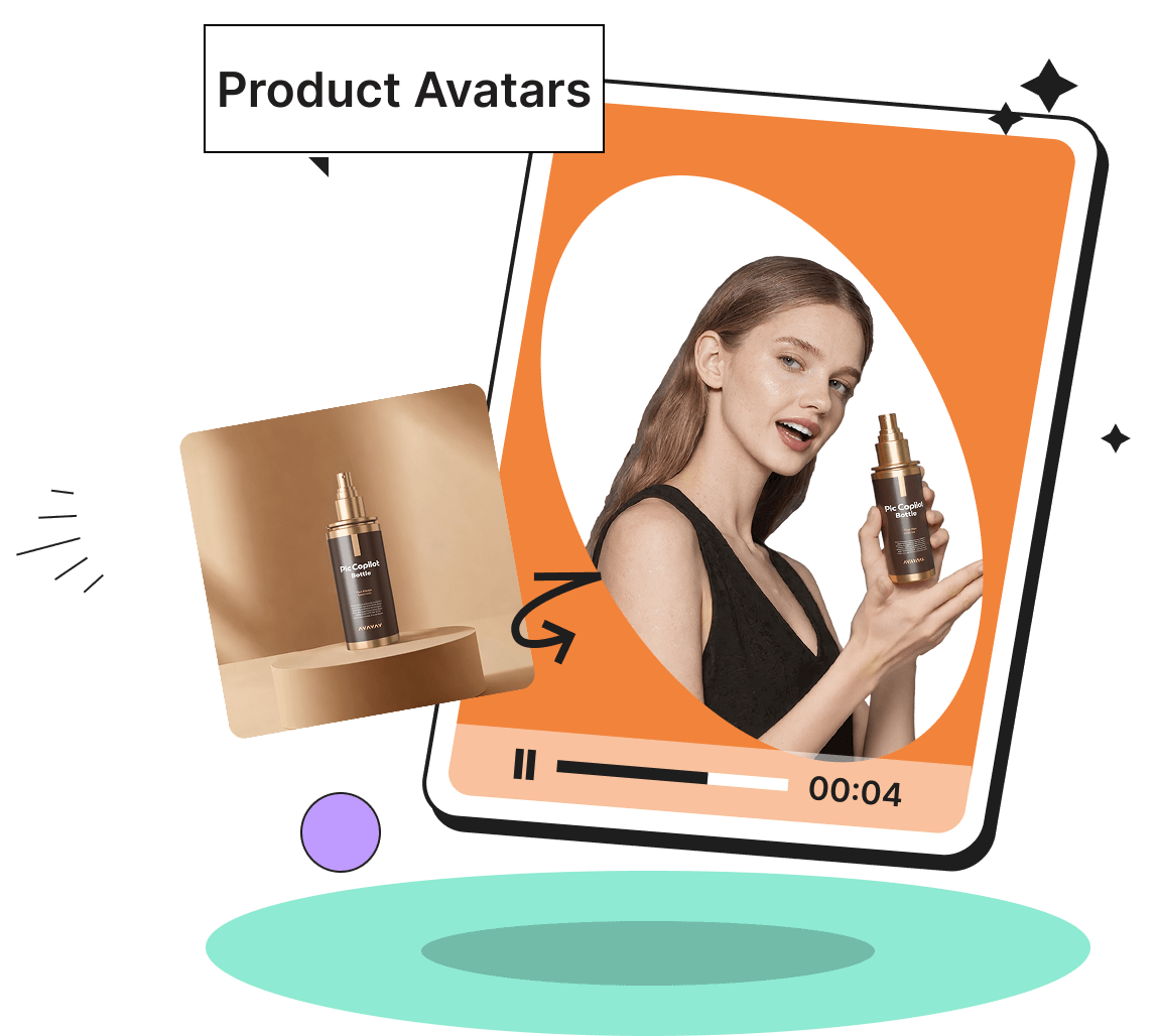 Produkt-Videos in der Hand — KI-Avatar-Generator für UGC-Videos