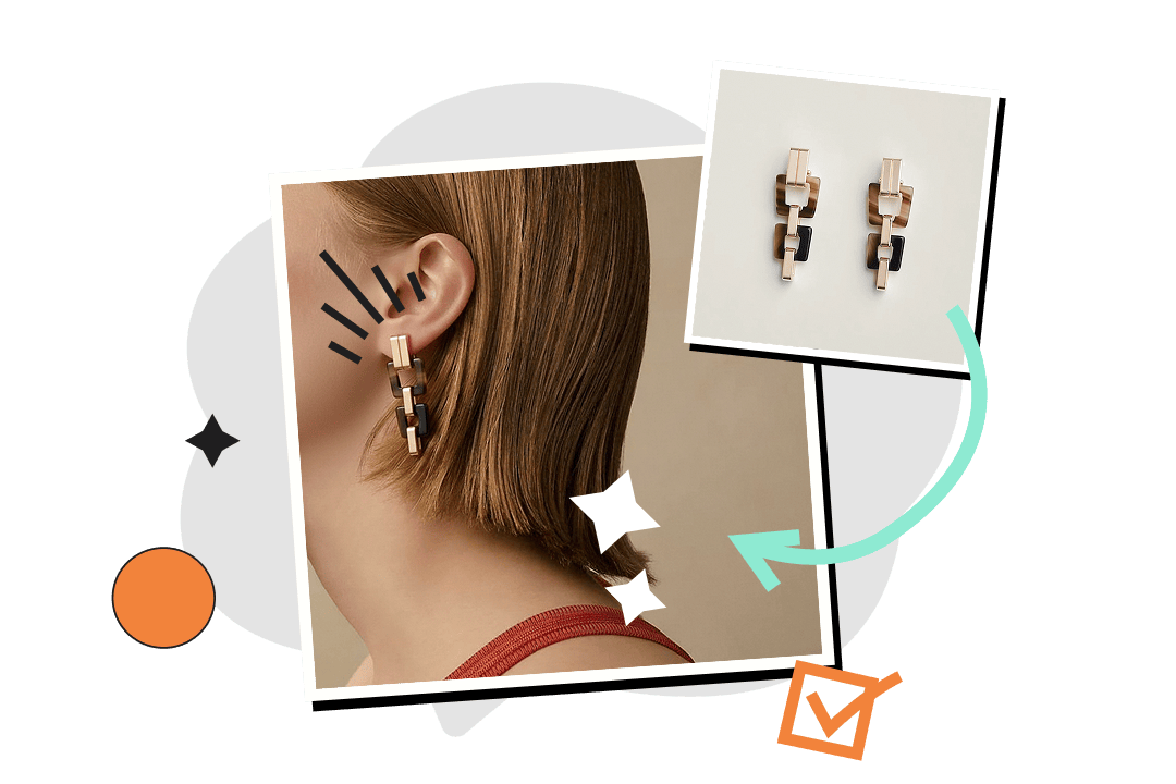 Essai de Boucles d'Oreilles Impeccable et Réaliste en Haute Définition