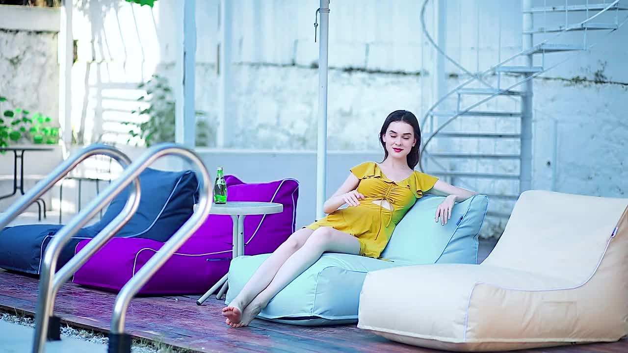 Waterproof Fabric Pool Bean Bag Chair Outdoor Anti-UV Floating Pool Bean Bag Lounge Chair