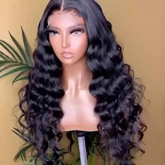 China Vendor Wholesale Virgin Brazilian Deep Wave Full Lace Wigs - Main Image