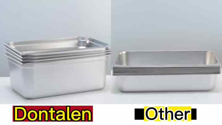 thumbnail image 2 of Baki 1/4 Gastronorm Stainless Steel Food Pan - 150mm Deep With Lid, Commercial Kitchen Container 2 of 14