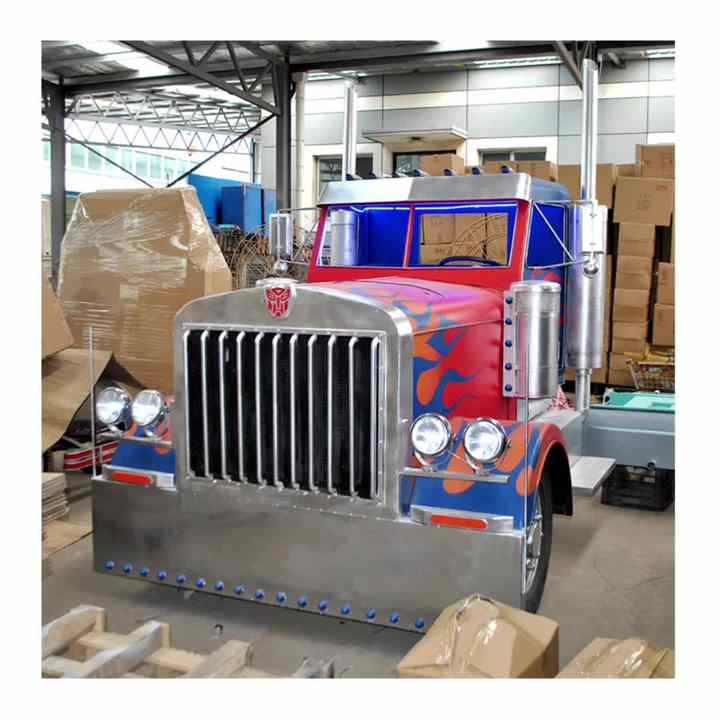 カスタム等身大アイアンアートレトロカーヘッドトランスフォーマー