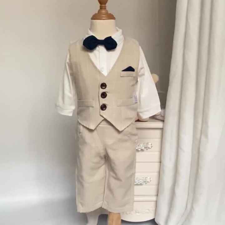 Formal Gentleman Tuxedo Kids Clothing Set Suit Baby Boy