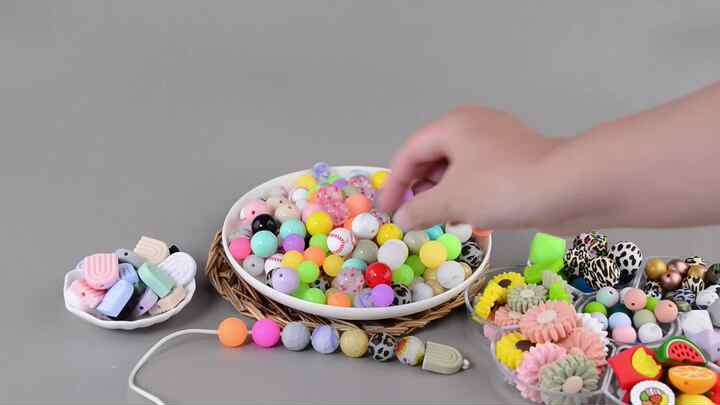 Wholesale Safe Silicone Sport Baseball Beads Diy Bracelet Keychain
