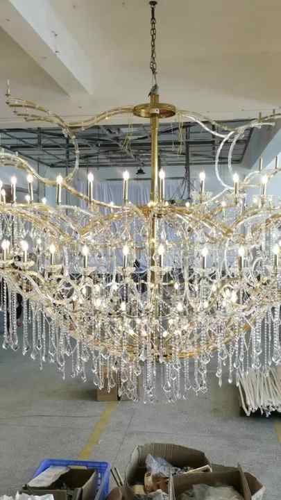 Ecojas Modern Crystal Led Chandelier - Large Ceiling Light With