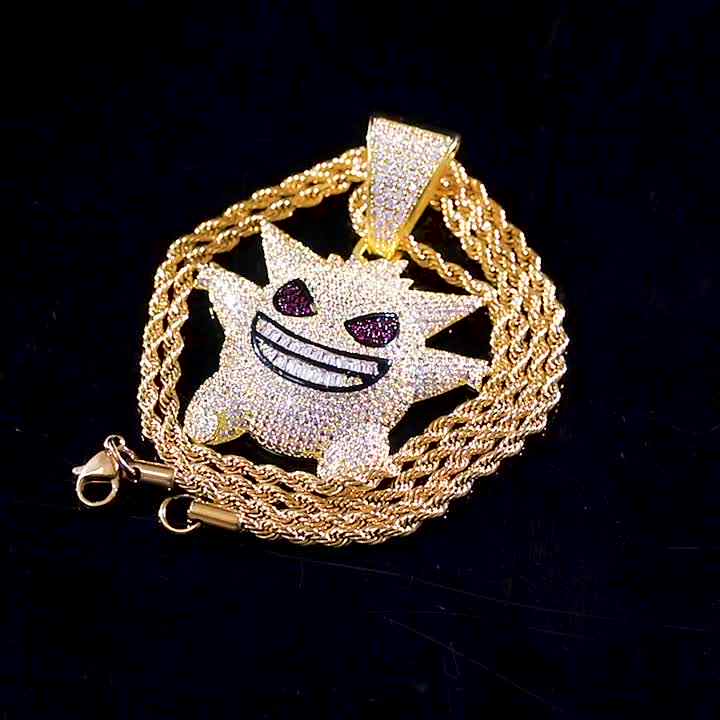 Real Gold Color Stainless Steel Twist Chain Necklace with Hip Hop