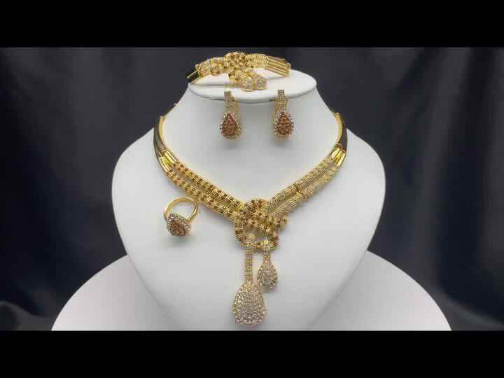 GZJPEI Wholesale Costume Jewelry With Unique Design Hot Selling Fashion  Jewelry Sets for Women