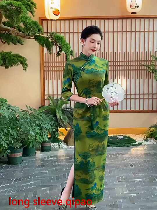 green chinese dress 【Hanfu】Hmong Beauty Girl|Tang Exotic Clothing