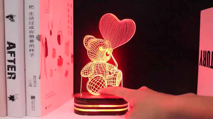 DOITOOL 2 Pz Luce Notturna 3d Decorazione Della Luce Del Desktop Lampada Da Tavolo Usb Lampada Da Notte Per La Scuola Regali Di Natale Acrilico Lampada Da Scrivania Luci Decorative