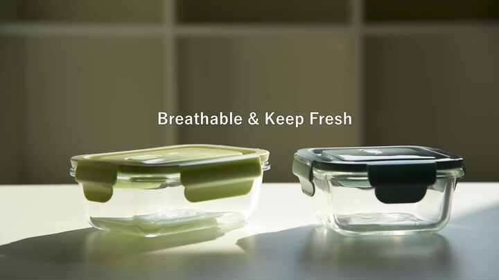 Meal Prep Boxen Glas Amig - Glasbehälter Mit Deckel 840ml | 100% Luftdicht, BPA-frei | Vielseitig: Ofen, Mikrowelle, Gefrierschrank | Stapelbar, Durchsichtig, 183x125x59mm, Glas Gefrierschrank Klein
