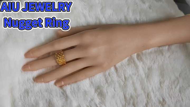 Custom Designer Nugget Gold Plated Fashion Jewelry Rings