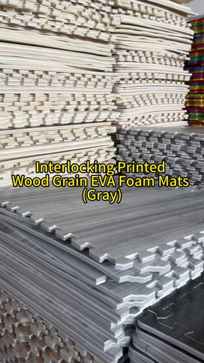 HONLOY EVA Wood Grain Puzzle Mats Durable Customizable