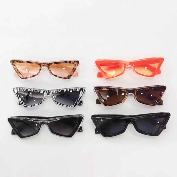 Gafas de sol de estilo Vintage para mujer, anteojos de sol femeninos de  Punta Alta, triangulares y pequeños, 20406