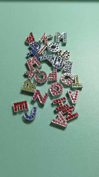 Gold Lined Enamel Letter Beads Perfect for Jewelry DIY