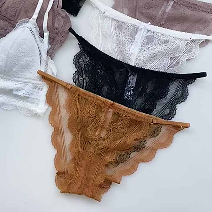 Underwear Ensemble De Lingerie Sexy En Dentelle Avec Motifs Floraux